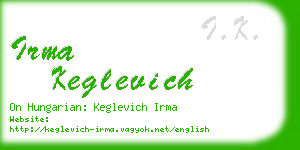 irma keglevich business card